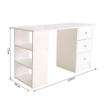 SCRIVANIA CON CASSETTI E RIPIANI PORTAOGGETTI 120 X 49 X 72 CM BIANCO