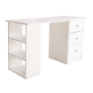 SCRIVANIA CON CASSETTI E RIPIANI PORTAOGGETTI 120 X 49 X 72 CM BIANCO