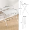 SCRIVANIA PIEGHEVOLE CON RIPIANO PER MONITOR 81.5X62X86.5 CM BIANCO
