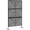 SEPARÈ DIVISORIO DA ESTERNO DECORATIVO E TRALICCIO PER RAMPICANTI 122X45X198 CM NERO