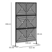 SEPARÈ DIVISORIO DA ESTERNO DECORATIVO E TRALICCIO PER RAMPICANTI 122X45X198 CM NERO