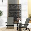 SEPARÈ DIVISORIO DA ESTERNO DECORATIVO E TRALICCIO PER RAMPICANTI 122X45X198 CM NERO