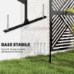 SEPARÈ DIVISORIO DA ESTERNO DECORATIVO E TRALICCIO PER RAMPICANTI 122X45X198 CM NERO