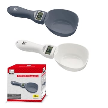 MA MAISON 1 CUCCHIAIO DIGITALE PESA ALIMENTI IN PLASTICA PESO MASSIMO 1 KG CON MANICO COMODO E LEGGERO COLORI ASSORTITI 