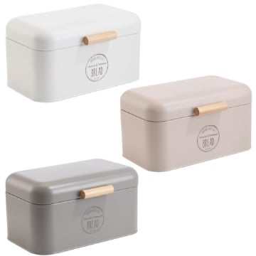 MA MAISON DREAMY CESTINO PORTA PANE CON SCRITTA E TAPPO DI DIMENSIONI 30 X 21 X 15 ASSORTITO OKX