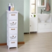 MOBILE BIANCO CON SCRITTA WELCOME COMPRESO DI 5 CASSETTI IN LEGNO DI DIMENSIONI 26 X 32 X 98 CM 