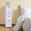 MOBILE BIANCO CON SCRITTA WELCOME COMPRESO DI 5 CASSETTI IN LEGNO DI DIMENSIONI 26 X 32 X 98 CM 