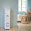 MOBILE BIANCO CON SCRITTA WELCOME COMPRESO DI 5 CASSETTI IN LEGNO DI DIMENSIONI 26 X 32 X 98 CM 