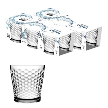  MA MAISON SET DA 6 PZ BICCHIERE D'ACQUA IN VETRO HIVE CAPACITÀ 290 ML OKX