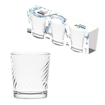 MA MAISON SET 3 PZ BICCHIERE ACQUA CLEAR TWIST CAPACITA' 290 ML OKX