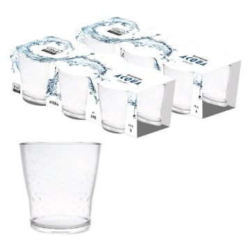 MA MAISON SET DA 6 PZ BICCHIERE D'ACQUA IN VETRO GRAINY CAPACITÀ 290 ML OKX