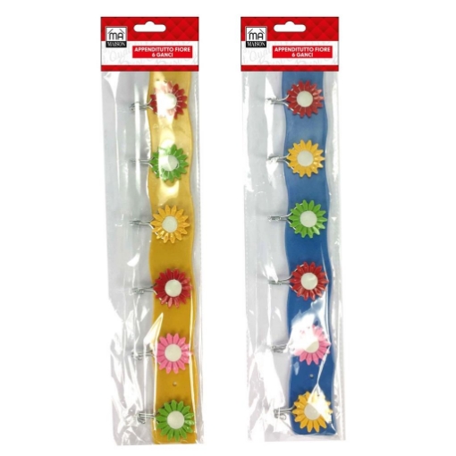 APPENDITUTTO CON 6 GANCI A FIORE MULTICOLORE OKX