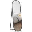 SPECCHIO A FIGURA INTERA DA TERRA CON SUPPORTO PIEGHEVOLE IN VETRO E METALLO 40X41X159 CM NERO