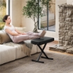 SGABELLO PER PIANOFORTE PIEGHEVOLE E REGOLABILE SU 4 ALTEZZE IN PELLE PU SCHIUMA E METALLO 60X32X53-63 CM NERO