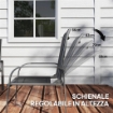 SET DA ESTERNO 4PZ CON TAVOLINO 2 SEDIE E DIVANETTO CON SCHIENALE REGOLABILE IN ACCIAIO E TEXTILENE NERO