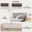 SET DA ESTERNO 3 PEZZI CON 2 SEDIE CON BRACCIOLI E CUSCINI E TAVOLO CON PIANO IN VETRO BIANCO