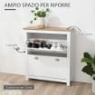 SCARPIERA SLIM 2 CASSETTI A RIBALTA E RIPIANO REGOLABILE PER 12 PAIA DI SCARPE, 79X23X90.5 CM, BIANCO