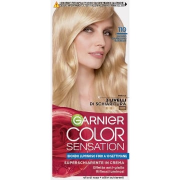GARNIER TINTA COLOR SENSATION SUPERSCHIARENTE IN CREMA EFFETTO ANTI-GIALLO N.110 BIONDO CHIARISSMO NATURALE OKX