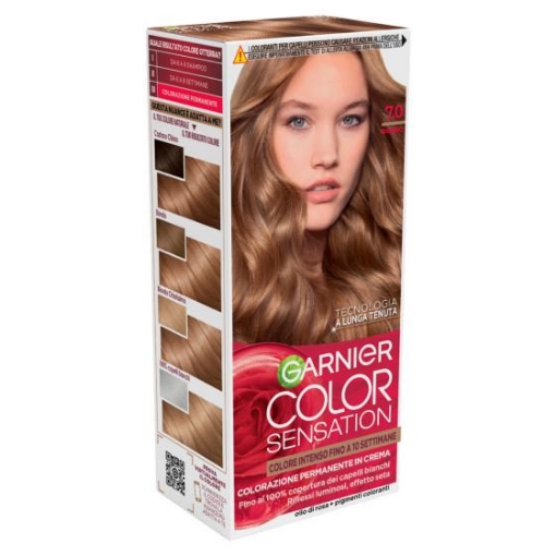 GARNIER TINTA  COLOR SENSATION A LUNGA TENUTA COPERTURA DEI CAPELLI BINACHI 100% N.7.0 BIONDO OKX