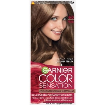 GARNIER TINTA COLOR SENSATION A LUNGA TENUTA COPERTURA DEI CAPELLI BINACHI 100% N.6.0 BIONDO SCURO OKX
