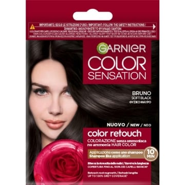 GARNIER TINTA COLOR SENSATION RETOUCH SENZA AMMONIACA COPERTURA 100% DEI CAPELLI BIANCHI N.2.0 BRUNO OKX