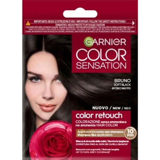 GARNIER TINTA COLOR SENSATION RETOUCH SENZA AMMONIACA COPERTURA 100% DEI CAPELLI BIANCHI N.2.0 BRUNO OKX
