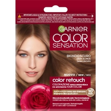 GARNIER TINTA COLOR SENSATION RETOUCH SENZA AMMONIACA COPERTURA 100% DEI CAPELLI BIANCHI N.6.0 BIONDO SCURO OKX