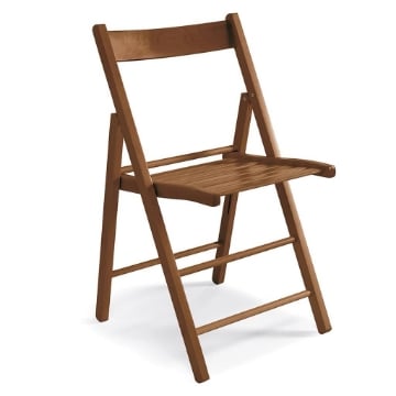SEDIA BIRRERIA IN LEGNO CON SEDUTA A DOGHE  COLOR NOCE