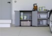 ARMADIO BASSO IN RESINA CON RIPIANI 2 ANTE PER INTERNO E ESTERNO 68X40X85 CM 