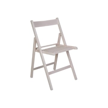 SEDIA BIRRERIA IN LEGNO CON SEDUTA A DOGHE COLORE BIANCO OKX