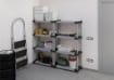 SCAFFALE IN RESINA PVC 4 RIPIANI PORTATA 80 KG ADATTO ALL’UTILIZZO SIA IN AMBIENTI INTERNI CHE ESTERNI 80X40X165 CM