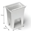 LAVATOIO-LAVAPANNI MONOBLOCCO IN RESINA PP IDEALE SIA PER AMBIENTI ESTERNI CHE PER AMBIENTI INTERNI 59X40X74 CM 