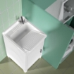MOBILE LAVATOIO IN RESINA RESISTENTE AI DETERGENTI E AGLI ACIDI DI USO COMUNE PER ESTERNO E INTERNO 45X50X85 CM 