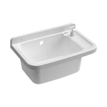 LAVANDINO PILOZZO A MURO CON DIPENSER SI PRESTA ALL’UTILIZZO SIA IN AMBIENTI INTERNI CHE ESTERNI 50X35X24 CM 