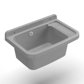 LAVANDINO PILOZZO A MURO SI PRESTA ALL’UTILIZZO SIA IN AMBIENTI INTERNI CHE ESTERNI COLOR CEMENTO 50X35X24 CM 