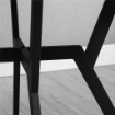TAVOLO ROTONDO DA SOGGIORNO PER 2 PERSONE CON SOSTEGNO A X, IN LEGNO E ACCIAIO,Ø90 X 76AH CM, NERO E MARRONE