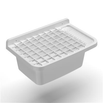 PILOZZO A PARETE BIANCO IN RESINA CON GRIGLIA IDEALE PER INTERNI ED ESTERNI 60X40X25 CM