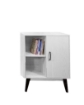 MOBILE IN MDF COLOR BIANCO LEGNO CON ANTA E DUE RIPIANI MISURE: 60X30X74CM