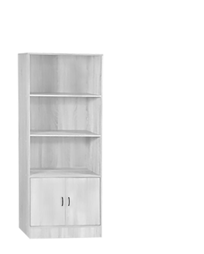 Armadio con 2 ante e 2 cassetti in truciolare - H 175 cm - Bianco