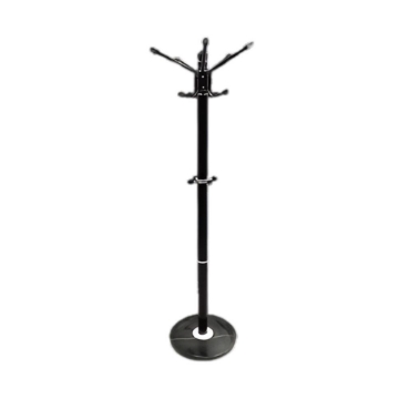 APPENDI ABITI IN METALLO CON GANCI BASE IN PIETRA 174H CM COLORE NERO