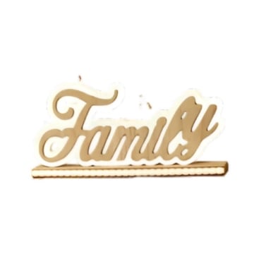 SCRITTA FAMILY DECORAZIONE IN LEGNO COLOR LEGNO NATURALE E BIANCO DIMENSIONI 25X4X10,6CM