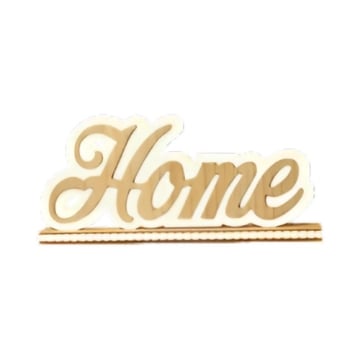 SCRITTA FAMILY DECORAZIONE IN LEGNO COLOR LEGNO NATURALE E BIANCO DIMENSIONI 30X4X12,2 CM