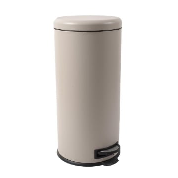 PATTUMIERA STRUTTURA IN METALLO GRIGIO CAPACITA' 30 LT A PEDALE CON CHIUSURA SOFT Ø 29 X H.63 CM OKX