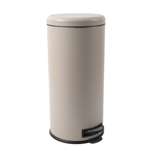 PATTUMIERA STRUTTURA IN METALLO GRIGIO CAPACITA' 30 LT A PEDALE CON CHIUSURA SOFT Ø 29 X H.63 CM OKX