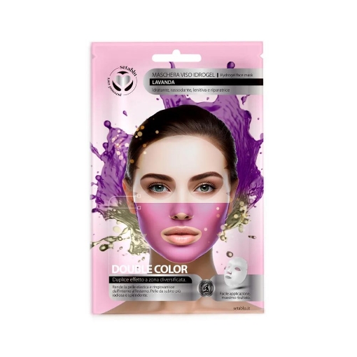 SETABLU MASCHERA VISO IDROGEL RASSODANTE, RIPARATRICE E LENITIVA DOUBLE COLOR - LAVANDA