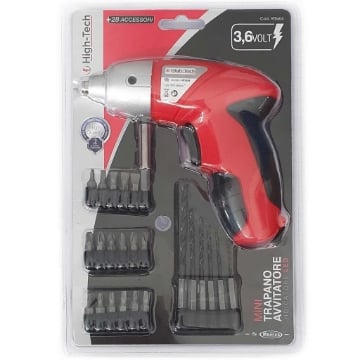 MINI AVVITATORE ELETTRICO 3.6V 600 MAH CON LUCE LED - HIGH-TECH 
