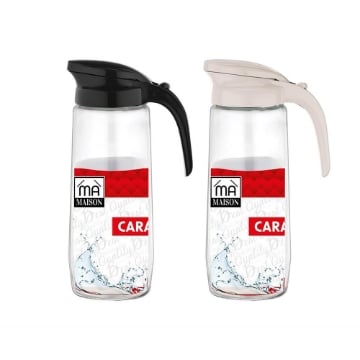 MA MAISON CARAFFA IN VETRO TRASPARENTE CON TAPPO COLORATO CAPIENZA 1,5ITRO - COLORE ASSORTITO OKX