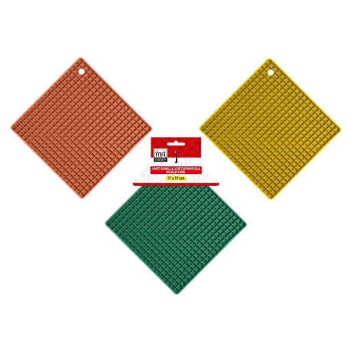 MA MAISON MATTONELLA SOTTOPENTOLA IN SILICONE DIMENSIONI 17X17CM - COLORE ASSORTITO OKX