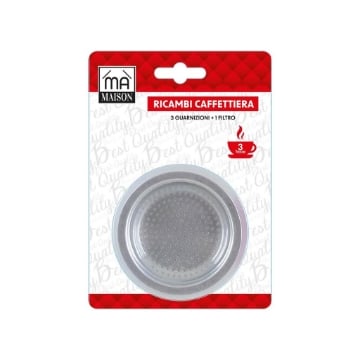 MA MAISON KIT RICAMBI CAFFETTIERA CON 3 GUARNIZIONI E 1 FILTRO - 3 TAZZE OKX