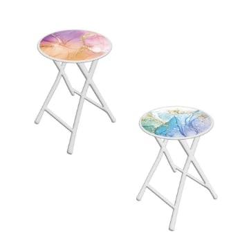 MA MAISON SGABELLO COLORFUL SALVASPAZIO STRUTTURA IN ACCIAIO - FANTASIA ASSORTITA OKX